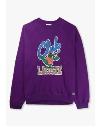 Lacoste S Winter Elevated Essential Sweatshirt - Purple