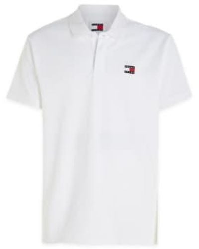 Tommy Hilfiger Jeans Regular Badge Polo Medium - White