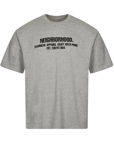 Neighborhood Logo-T-Shirt – Grau