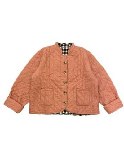 Behotribe  &  Nekewlam Jacket Quilted Cotton Tea Pink Small-medium - Orange