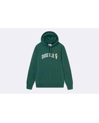 WOOD WOOD Ian arch hoodie forest - Vert