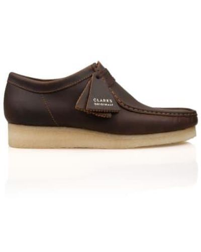 Clarks New Wallabee Beeswax - Marrone