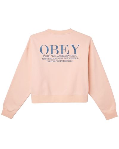 Obey Sweat Brodé - Pink