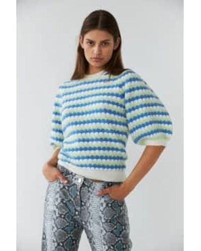 Stella Nova 'Wave Stripe' Pullover - Blau