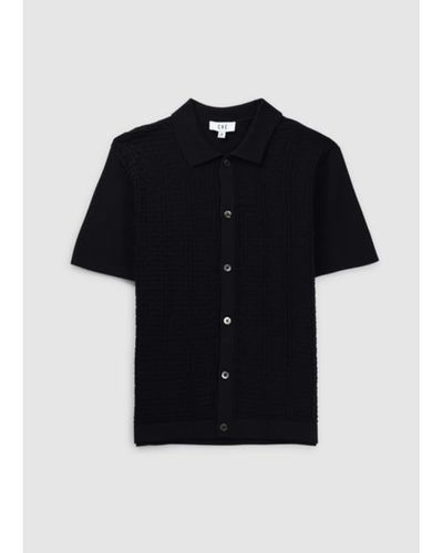 Che Studios S Deco Knitted Shirt - Black
