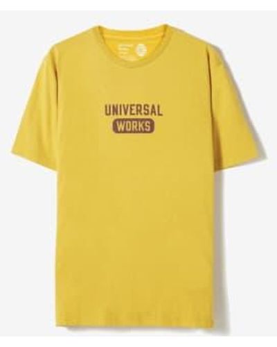 Universal Works Wordmark tee sunshine wordmark jersey - Amarillo