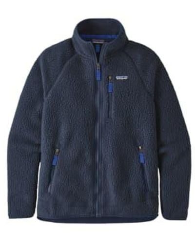 Patagonia Retro Pile Fleece Shirt New Navy L - Blue