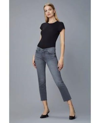 DL1961 Mara Straight Instasculp Mid Rise Straight Jeans In Overcast R - Blu