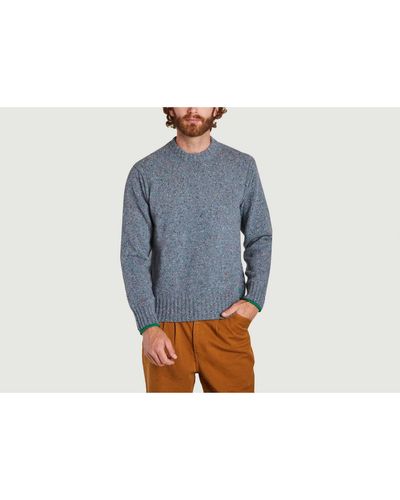PS by Paul Smith Speckled Sweater With Contrasting Trims - Blue