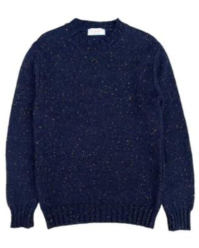 Fresh Bruce Crew Neck Sweater Navy - Blu