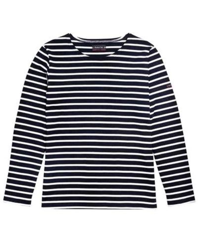 Armor Lux Long Sleeved Lesconil Striped Shirt Rich Navy White - Blue