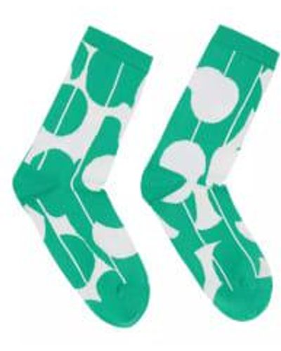 Lanius Graphic Dots Off /green Organic Cotton Socks 35-38