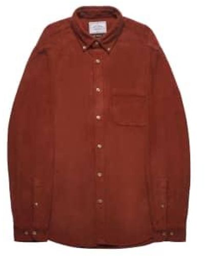 Portuguese Flannel Lobo Shirt Bordeaux - Red