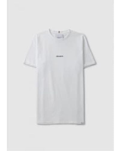 Les Deux Herren lens t-shirt in weiß schwarz