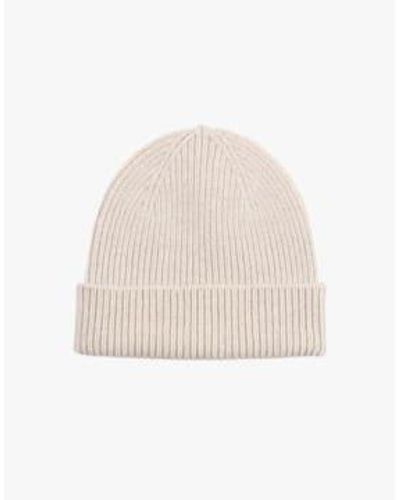 COLORFUL STANDARD Ivory Merino Wool Beanie One Size - Natural