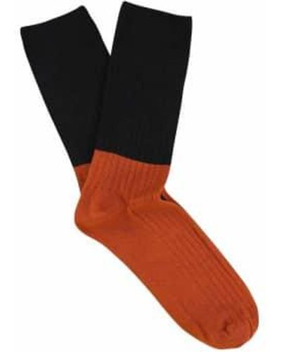 Escuyer Brick Colour Block Socks - Nero
