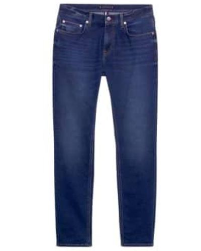 Tommy Hilfiger Denton Straight Fit Faded Jeans - Blu
