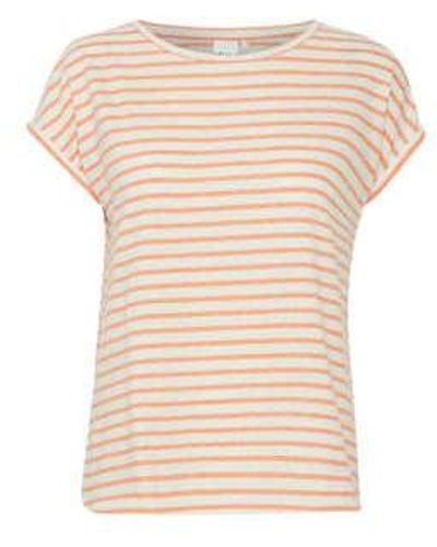 Ichi Ihyulietta Rose Stripe T-shirt - Natural