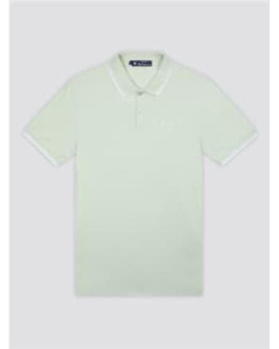 Ben Sherman Polo ver pálido con distintivo orgánico - Verde