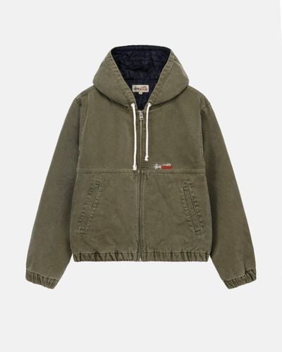 Stussy Olive Drab Insulated Canvas Work Jacket - Green