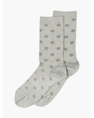mpDenmark Jana Ankle Socks Desert Sage - Grigio