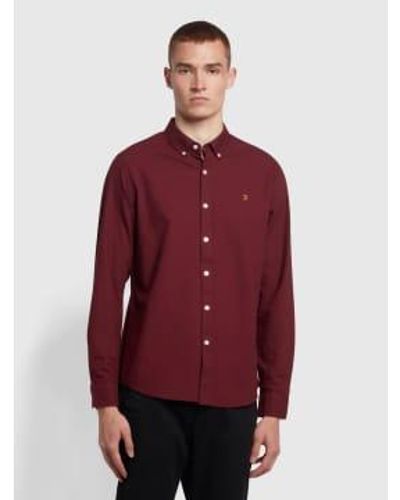 Farah Bordeaux Shirt Xl - Red