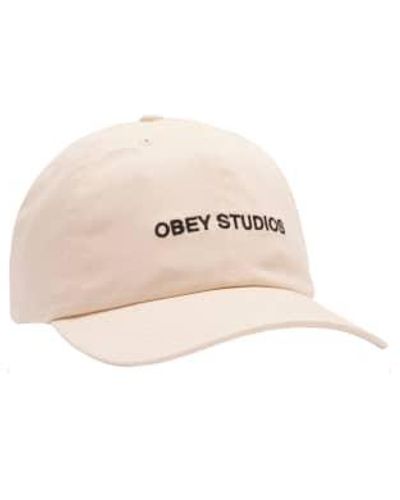 Obey Chapeau écru Studios Strap - Neutre