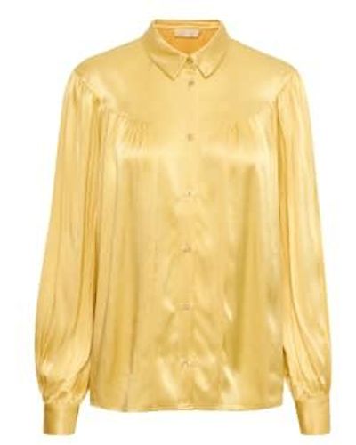 Soaked In Luxury Citron Evita Shirt S - Yellow