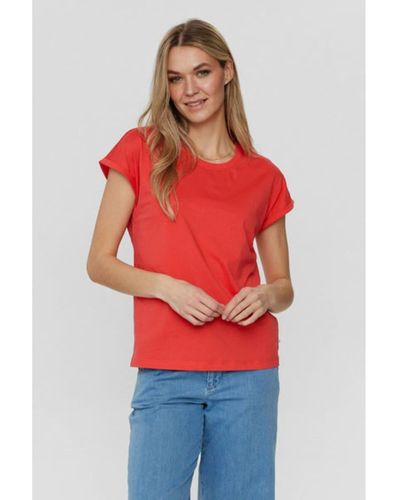 Numph Beverly T-shirt Teaberry - Red