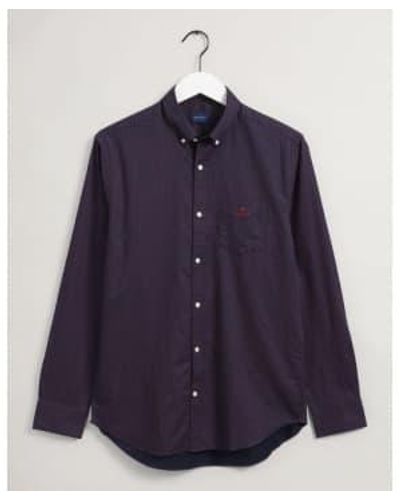 GANT Camisa micro punto ajuste regular color azul la tar