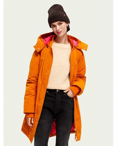 Vestes rembourrées Orange pour femme | Lyst