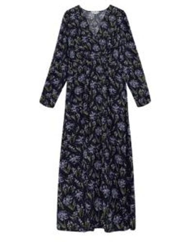 Compañía Fantástica Midi Dress In Floral Print From - Blu