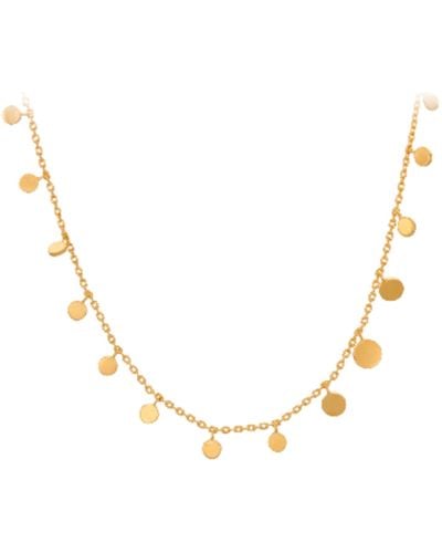 Pernille Corydon Sheen Coin Necklace Gold - Metálico