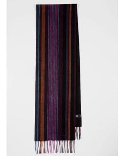 Paul Smith Trent Stripe Scarf - Purple