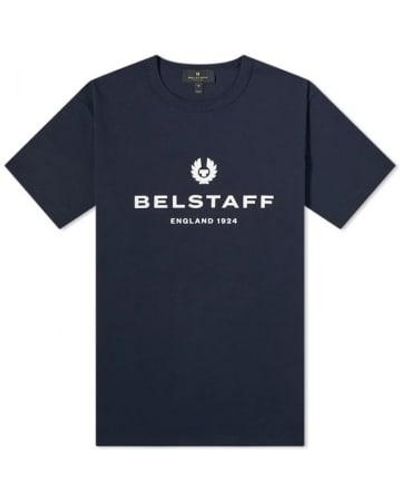 Belstaff 1924 Logo Tee Dark Ink-S - Blau