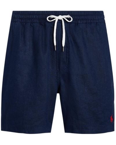 Ralph Lauren Navy Blue 6 Inch Classic Fit Prepster Poplin Shorts