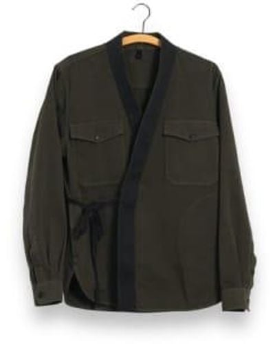 Hansen Remy 27-77-6 jacket perforación oliva - Negro