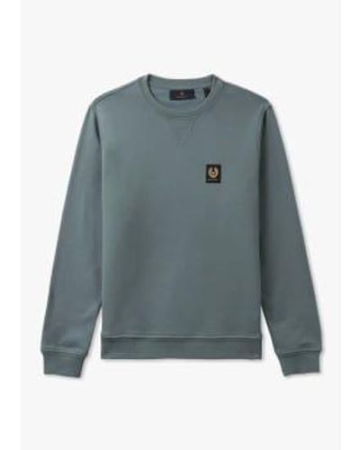 Belstaff Herren -sweatshirt in mineralgrün - Blau