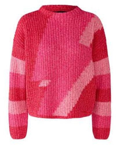 Ouí Patterned Sweater Rose Uk 8 - Pink