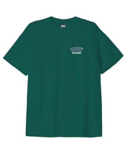 Obey T Shirt Vert Serigraphie - Verde