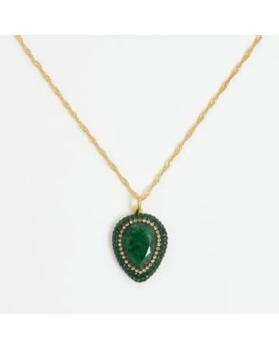 SORU Emerald halskette - Mettallic