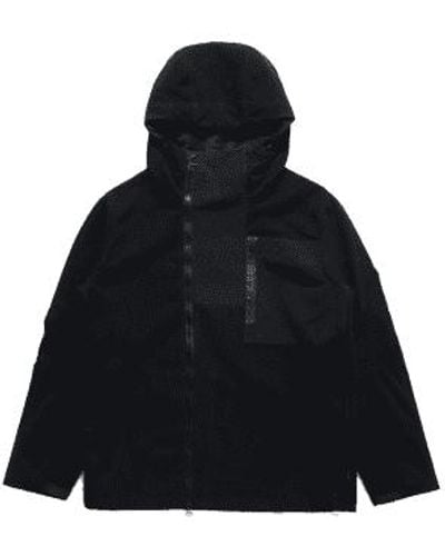 Maharishi Asym con cremallera con capucha lana negra - Negro