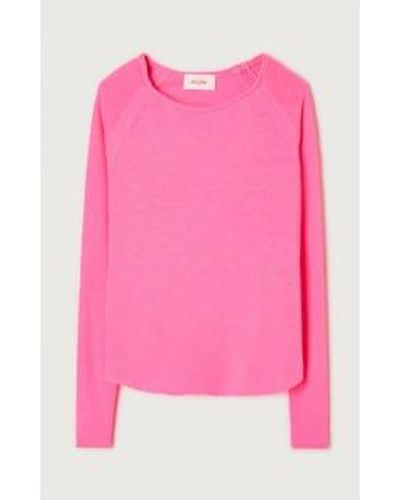 American Vintage Acid Sonoma Long Sleeved S T Shirt S - Pink