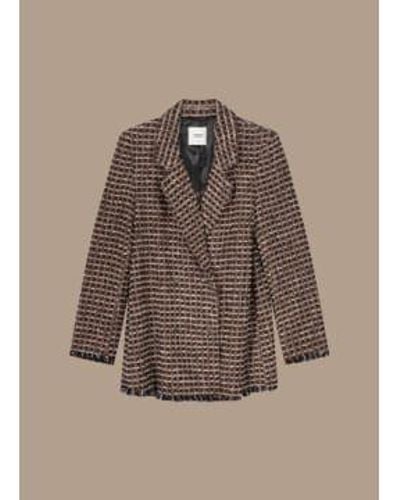 Summum Half Length Tweed Jacket - Marrone