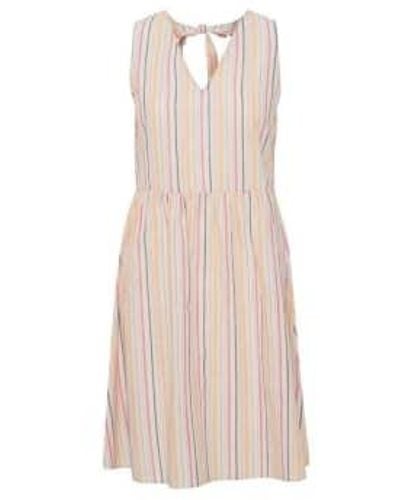 Ichi Midi Striped Dress 36 - Pink