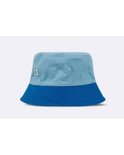 WOOD WOOD Ossian Twill Bucket Hat Reversible Vintage - Blu
