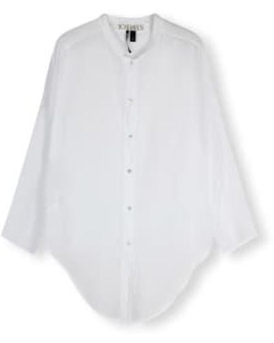 10Days Cropped Knot Blouse Cotton - White