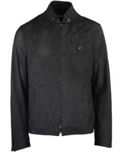 Hannes Roether Perforated Biker Jacket Medium - Black