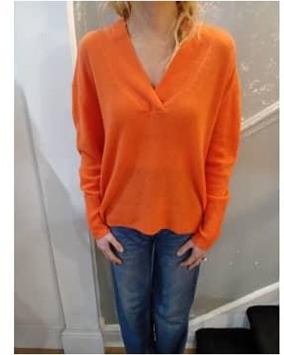 VK CASHMERE Van Kukil Roos Sweater M / Crush - Orange