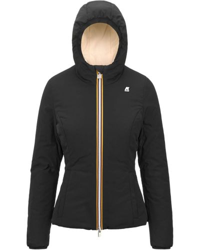 K.WAY Giacca Lily Warm Double Donna Black P/beige E
